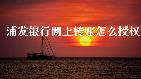 浦发银行网上转账怎么授权_https://wap.ycdhulan.com_货币市场_第1张