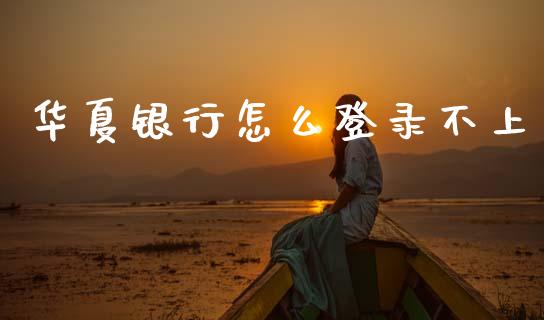 华夏银行怎么登录不上_https://wap.ycdhulan.com_财经新闻_第1张