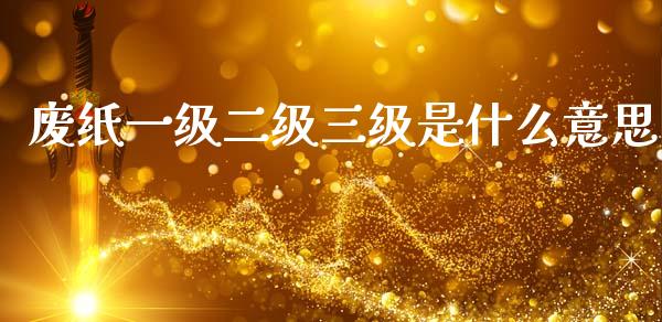 废纸一级二级三级是什么意思_https://wap.ycdhulan.com_金融咨询_第1张
