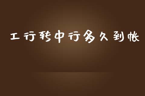 工行转中行多久到帐_https://wap.ycdhulan.com_财经新闻_第1张