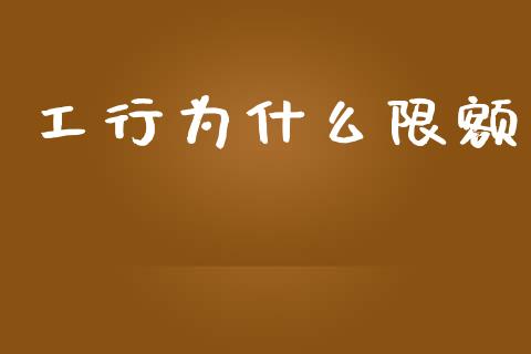工行为什么限额_https://wap.ycdhulan.com_投资基金_第1张