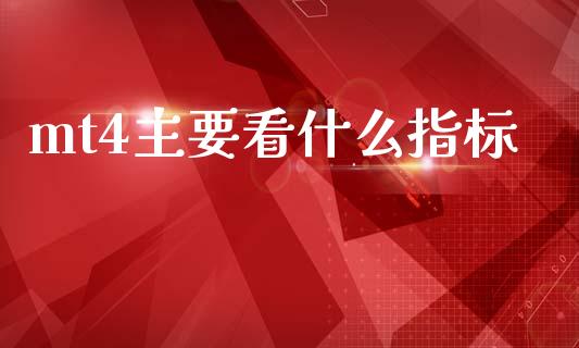 mt4主要看什么指标_https://wap.ycdhulan.com_金融咨询_第1张