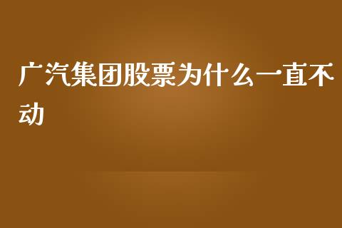 广汽集团股票为什么一直不动_https://wap.ycdhulan.com_财经新闻_第1张