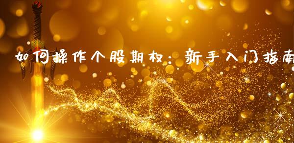 如何操作个股期权：新手入门指南_https://wap.ycdhulan.com_货币市场_第1张
