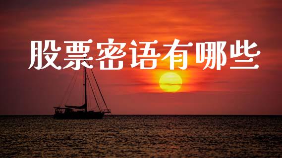股票密语有哪些_https://wap.ycdhulan.com_国际财经_第1张