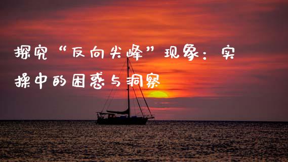 探究“反向尖峰”现象：实操中的困惑与洞察_https://wap.ycdhulan.com_国际财经_第1张