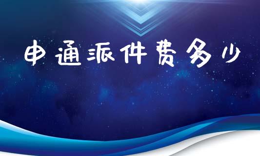 申通派件费多少_https://wap.ycdhulan.com_国际财经_第1张
