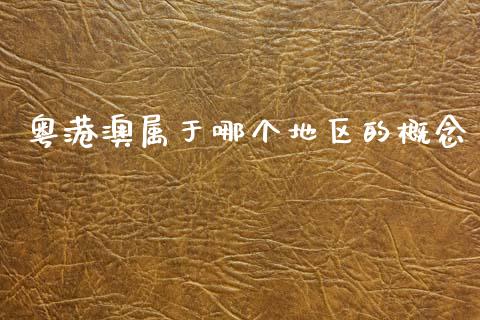 粤港澳属于哪个地区的概念_https://wap.ycdhulan.com_金融咨询_第1张