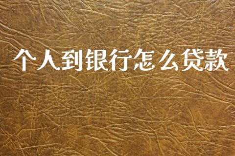 个人到银行怎么贷款_https://wap.ycdhulan.com_金融咨询_第1张