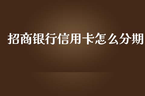 招商银行信用卡怎么分期_https://wap.ycdhulan.com_财经新闻_第1张