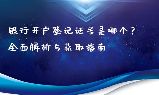 银行开户登记证号是哪个？全面解析与获取指南_https://wap.ycdhulan.com_金融咨询_第1张