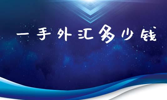 一手外汇多少钱_https://wap.ycdhulan.com_财经新闻_第1张