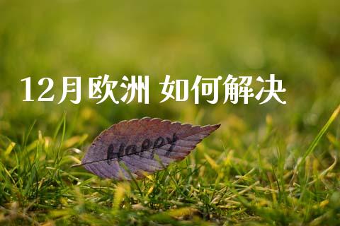 12月欧洲 如何解决_https://wap.ycdhulan.com_货币市场_第1张