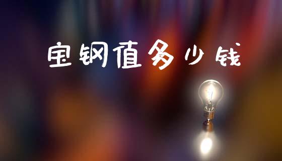 宝钢值多少钱_https://wap.ycdhulan.com_投资基金_第1张