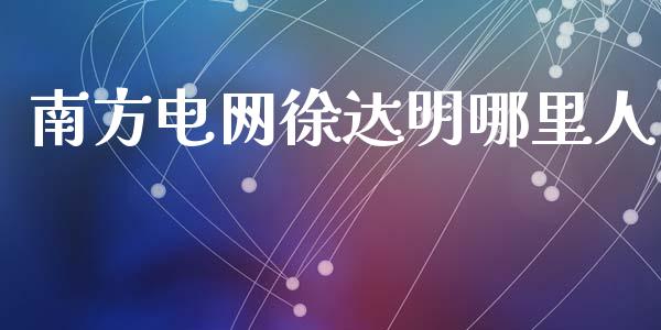 南方电网徐达明哪里人_https://wap.ycdhulan.com_财务投资_第1张